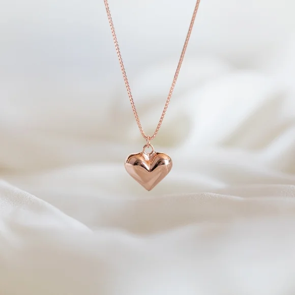 Rose Gold Heart Necklace (S925) - Only 3 left! - Picture 3 of 5